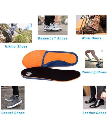 WORKPOINT Women's Memory Foam Shoe Insoles | Arch Support for Flat Feet & Heel Pain Relief | Anti-Fatigue Inserts for Work Boots & Sports Shoes (Size M, US 7-8) - Buy Online on GoSupps.com