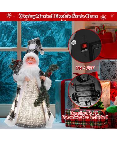 Electric Singing Walking Santa Claus Plush Toy with Music & Lights - Gray - Buy Online on GoSupps.com