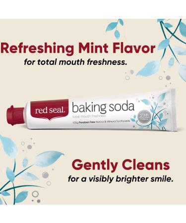 Red Seal Baking Soda Toothpaste - Nourishes, Protects Teeth & Gums Naturally - 3.5oz - Buy Online on GoSupps.com