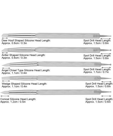 Manicure Dotting Pen DIY Nail Art Dotting Pen Dual Ended Soft Multipurpose Acrylic Handle for Nail Salon for Nail Technician for Home(white) - Buy Online on GoSupps.com