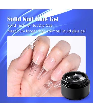 U-shinein 2x10ml Solid Nail Glue Gel - Perfect for Acrylic Nails & Press-On Tips | Long-Lasting Nail Art Manicure | Transparent Cure - Buy Online on GoSupps.com