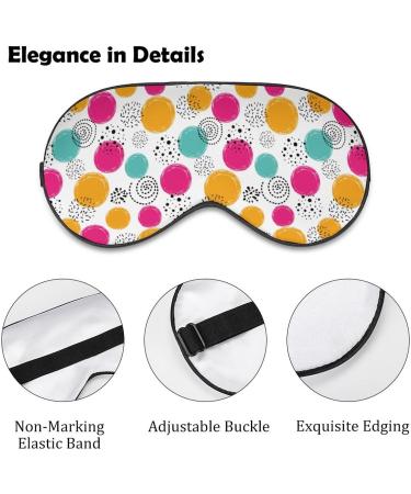 Circles Shapes Shining Dots Sleep Mask for Women | Adjustable Eye Shades with Elastic Strap - Comfortable Sleep Anywhere - Buy Online on GoSupps.com
