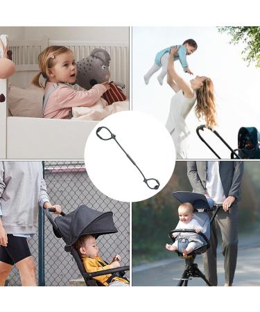Multifunctional Stroller Toy Belts | Adjustable Pram Straps & Food Catcher for High Chairs | K Dark Gray - Toy Clip Bite Ring & Cup Holder - Buy Online on GoSupps.com