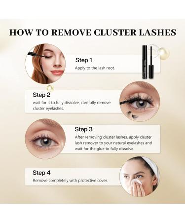 QueWel Individual Eyelash Clusters - D Curl Mix 8-16mm | 72pcs for DIY Extensions | Premium Quality Lashes - Buy Online on GoSupps.com