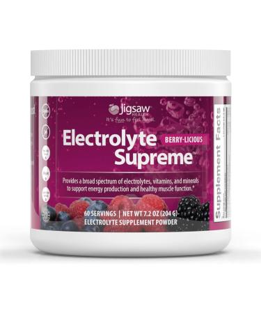 Jigsaw Pickleball Hydration Stack | Potassium Cocktail (Blue) Electrolyte Supreme (Berry-Licious) and MagSoothe (Raspberry Lemonade) 60 Servings (Jar) - Buy Online on GoSupps.com