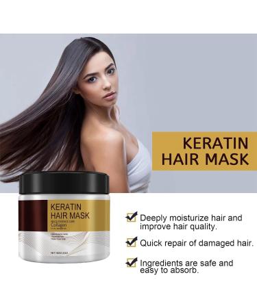 Collagen Hair Treatment for Women Collagen Hair Mask Essence for Dry Damaged Hair Hair Gain Mask for Dry Hair Keratin Hair Mask Deep Repair Conditioner Hair Masks Hair Repair Nourishing Masks - Buy Online on GoSupps.com