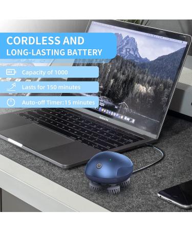 Electric Head Massager for Body & Hair Growth | IPX7 Waterproof Scalp Massager for Stress Relief | Blue Pet Massager for Dogs & Cats - Buy Online on GoSupps.com