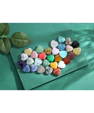 XIANNVXI 30 Pcs Crystals Heart Stones Love Puff Multicolour Healing Crystals Polished Assorted Crystals Natural Gemstones Reiki Decorative Home Accessories Multicolour-30pcs - Buy Online on GoSupps.com