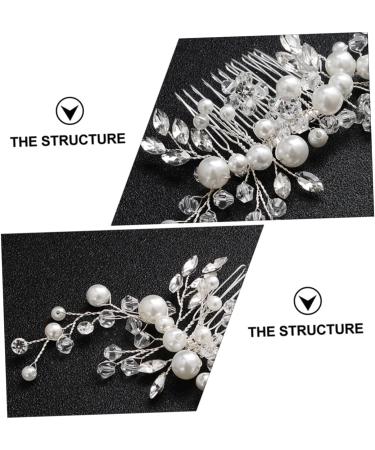 Didiseaon 1pc Pearl Comb Rhinestone Hair Accessories Crystal Side Comb Hair Comb Hair Claw Clips for Women Pearl Hair Barrettes Wedding Side Comb Alloy Rhinestones Props Bride - Buy Online on GoSupps.com