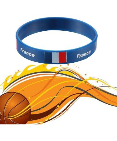 Shop LUOEM Silicone Bracelets - France Flag Football Fan Gear | 2018 World Cup 6-Pack - Buy Online on GoSupps.com