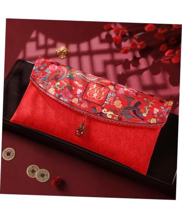 COHEALI 5pcs Wedding Red Envelope Gift Cards Envelopes Gift Envelope Silk Red Envelope Hongbao Red Pocket Wedding Envelopes Chinese Packets Red Packets Chinese Style Red Envelope Bag Cloth - Buy Online on GoSupps.com