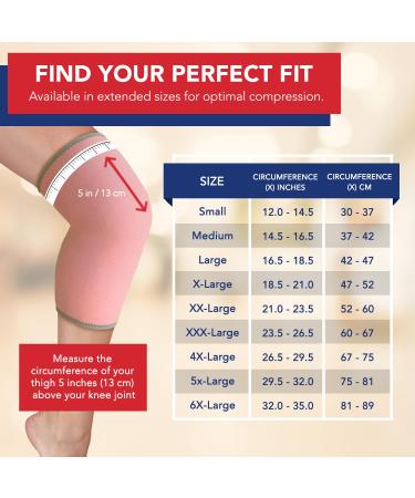 Doctor Developed Pink Knee Brace/Cover Sleeve 5XL + Handbook - Joint Relief for Osteo/Rheumatoid, Tendonitis, Running & Weightlifting - Buy Online on GoSupps.com