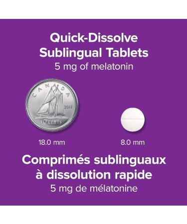Webber Naturals Melatonin 5 mg Extra Strength 60 Quick Dissolve Tablets For Sleep Support Vegetarian 60 Melatonin - Buy Online on GoSupps.com