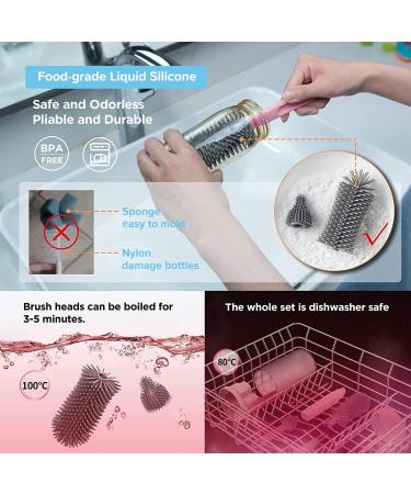 Orzbow 6 in 1 Baby Bottle Brush Set - BPA-Free Cleaner Kit for New Parents - Blue - Buy Online on GoSupps.com