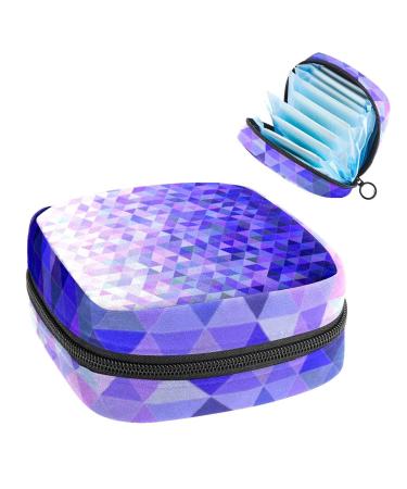 GIAPB Period Bag Sanitary Napkin Storage Bag Period Pouch Travel Makeup Bag Abstract Triangle Art Color261