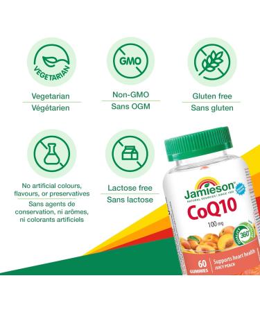 Buy Jamieson CoQ10 100 mg Gummies - 60 Count | Support Heart Health | Fast International Shipping - Buy Online on GoSupps.com