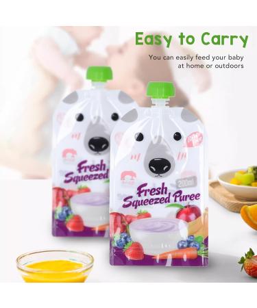 Reusable Baby Food Bags - 10 Pack 200ml Storage for Toddlers & Children | Lockable Puree Pouches - Buy Online on GoSupps.com