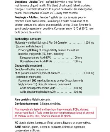 Jamieson Salmon and Fish Oil 1 000 mg & Vitamin D 2500IU NEW 180 Tablets SUPPLEMENT + VITAMIN 9658 - Buy Online on GoSupps.com