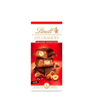 Lindt - LES GRANDES Hazelnut Praline Bars - Dark Chocolate, 225g