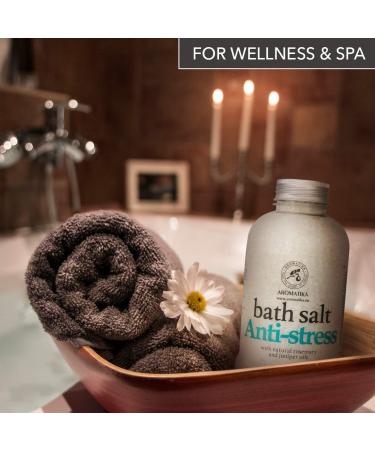 De-Stress Bath Salt 21.16 Oz with Natural Rosemary & Juniper Oils - Calming Sea Salts for Good Sleep and Relaxation - Aromatherapy Body Care - Buy Online on GoSupps.com