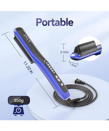 JNLY Hair Straightener Brush | 3 in 1 Ionic Hot Comb | Fast Heating Anti-Scald for Frizz-Free Hair | Perfect for Home & Salon Use - Buy Online on GoSupps.com