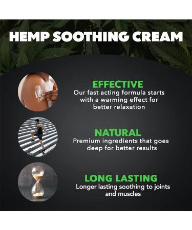 Hemp & Arnica Cream 8oz - Natural Pain Relief for Joints & Muscles - Made in USA - Fast-Acting Menthol Rub - Buy Online on GoSupps.com