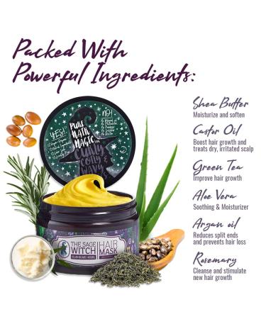 Natural Vegan Organic Hair Mask for Dry Damaged Hair and Growth 250ml - Anti-Frizz Treatment for Curly and Wavy Hair - Spirit Nest Divine Scent - Mother's Day Gift - Buy Online on GoSupps.com