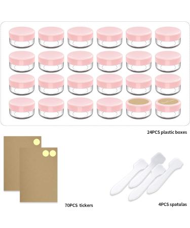 24 Pcs PAMIYO 10ml Clear Empty Jars - Pink Cream Jars for Skincare | International Shipping - Buy Online on GoSupps.com