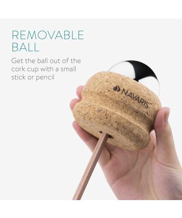 Navaris Massage Ball with Cork Bracket - Versatile Hot & Cold Fascia Roller for Back and Neck Relief - Buy Online on GoSupps.com