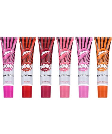D collez l vres d collez la tache de rouge l vres - 6x Gloss l vres imperm able - Peel Reveal Lip Stain Gloss l vres imperm able l'eau Tache pelable longue tenue pour mariage rassembleme - Buy Online on GoSupps.com