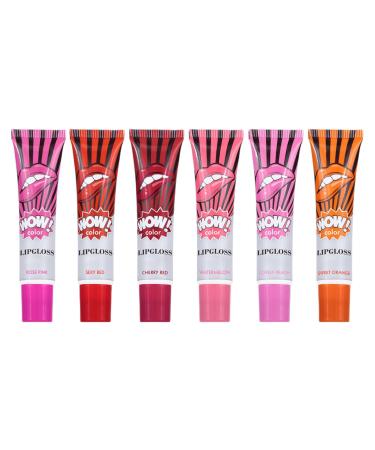 Remove Lipstick Stain,Remove Lipstick Stain | 6x Long Lasting Stain | Waterproof Makeup Lip Gloss for Women, Detachable Lip Gloss