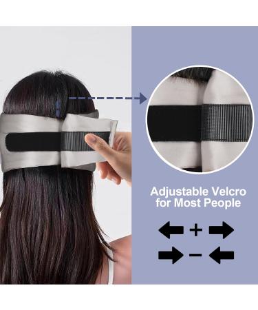 Luxury Mulberry Silk Sleep Mask - Adjustable Eye Cover for Sleeping | Soft Pressureless Blackout Design for Men & Women - Large Size Mink Silver - Buy Online on GoSupps.com