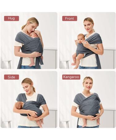 Momcozy Baby Sling Wrap Baby Sling for Newborn up to 50 lbs Baby Wrap Adjustable for Adult Fits Sizes XXS-XXL Easy to Wear Infant Baby Wrap Carrier Ergonomic Front Facing/Back Carrier Slings Dark Grey - Buy Online on GoSupps.com