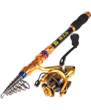 TTSJSM Portable Telescopic Fishing Rod & Reel Combo | High-Speed 5.5:1 Saltwater Fishing Gear | 3m Rod with 13+1BB Reel Bag - Buy Online on GoSupps.com