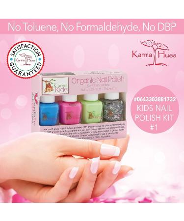 Karma Kids Nail Polish Box Set No. 1 - Non-Toxic, Vegan & Cruelty Free | Quick Dry Kids Friendly Formula - 0.92 Fl Oz - Buy Online on GoSupps.com