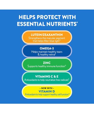 Ocuvite Eye Health Lutein & Zeaxanthin Supplement Eye Vitamin with Antioxidant Vitamin D C E & Omega-3 Helps Protect Eye Health 30 Softgels 30 Count (Pack of 1) - Buy Online on GoSupps.com