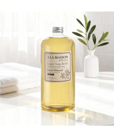 A LA MAISON Sweet Almond Natural Hand Wash Made with Essential Oils - Biodegradable Plant-Based Vegan Cruelty-Free (33.8 Fl Oz Refill 1 Pack) - Buy Online on GoSupps.com