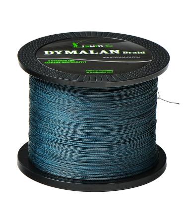 Braided Fishing Line by DYMALAN: 4-Strand Line, Abrasion Resistant PE Material for Durability, Zero Stretch & Low Memory, Extra Thin Diameter, Suitable for Saltwater &Freshwater 30LB/14.1KG 0.25mm-1097 Yds Gray