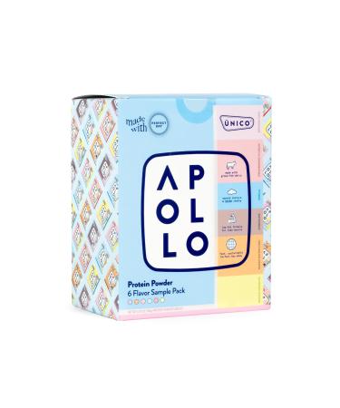 Unico Apollo Protein Powder Samples Variety Pack | Try 6 Flavors in 1 | Convenient Single-Serving Pouches | Non-Chalky Texture | 100% Grass-Fed Whey Casein and Egg White Protein Formula
