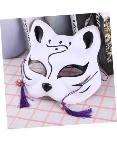 Vintorky Japanese Animal Masks - Cat & Fox Half Face Cosplay for Carnival & Halloween Decorations - Buy Online on GoSupps.com