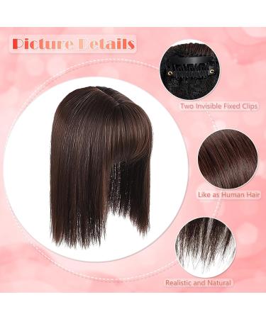 Hair Toppers for Thinning Hair Bangs Hair Clip in Extensions Top Hair Pieces French Hair Bangs Fringe Hair Extension Two Piece Clip on Front Bangs Hairpiece Forehead Topper for Girls Women Brown - Buy Online on GoSupps.com