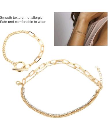 Bracelet Wear Resistant Compact Firm Sturdy Jewelry Gift Layered Bracelet for Valentine's Day for Dating for Wedding Party - Buy Online on GoSupps.com
