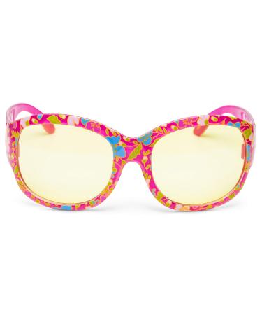 TrueDark Daylights Kids Floral Print Blue Light Blocking Glasses - Protect Your Eyes from Harmful Junk Light - For Daytime Use Boys & Girls Computer Screen Gaming TV - Kids Glasses by Dave Asprey