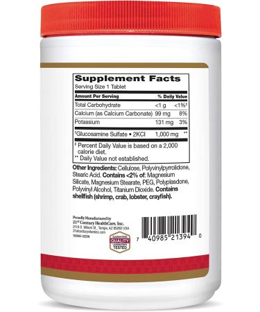 21st Century Glucosamine Relief 1000 mg - 400 Tablets for Joint Support - Buy Online on GoSupps.com