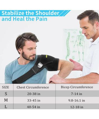 Shoulder Stability Brace with Pressure Pad - Breathable Neoprene Support for Rotator Cuff AC Joint Injury Labrum Tear & Shoulder Pain - Small Size - Buy Online on GoSupps.com