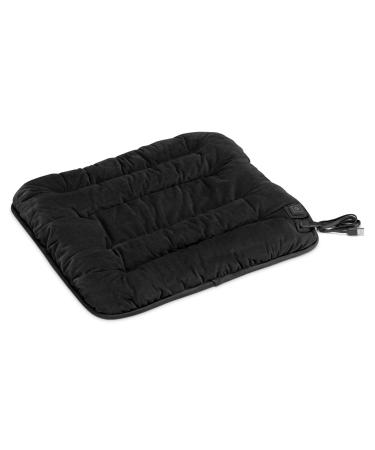 Navari's heating pillow heat cushion - 45 x 45 x 3.5 cm - 3 heating levels - heating mat with USB connection - heated pillow electrical - black