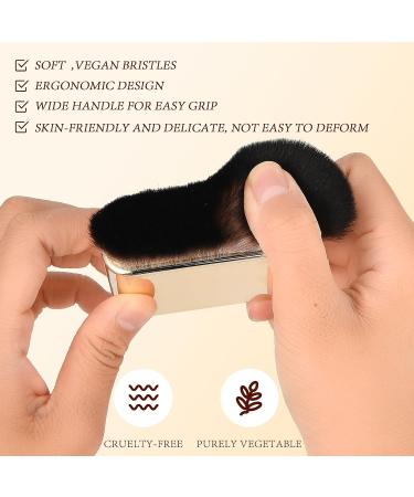 2 PCS Tanning Brush Body Makeup Brush Self Tanner Brush for Body Kabuki Foundation Brush Body Makeup Blend & Blur Tan Brush Applicator for Body & Leg Makeup Tanning Brush for Tanners(Black Gold) - Buy Online on GoSupps.com