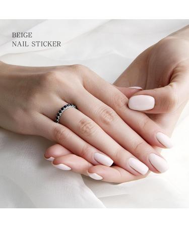 JMEOWIO Beige Gel Nail Foils - Self-Adhesive Nail Stickers for UV Curing | Nail Design Accessories in Beige & Pink - Buy Online on GoSupps.com