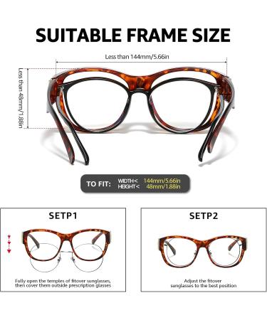 SIPHEW Blue Light Blocking Fit Over Glasses for Women | Trendy Anti Eyestrain Glasses for Computer Gaming TV & Phones - Tortoise A2 - Buy Online on GoSupps.com