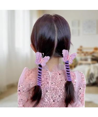 Telephone Cord Hair Tie Ponytail Hair Tie Ponytail Holders Hair Elastics Stylish Hair Tie Hair Bands For Trendy Hairstyles Purple - Buy Online on GoSupps.com